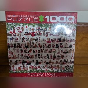 EuroGraphics 1000 Piece Holiday Dogs Christmas Jigsaw Puzzle